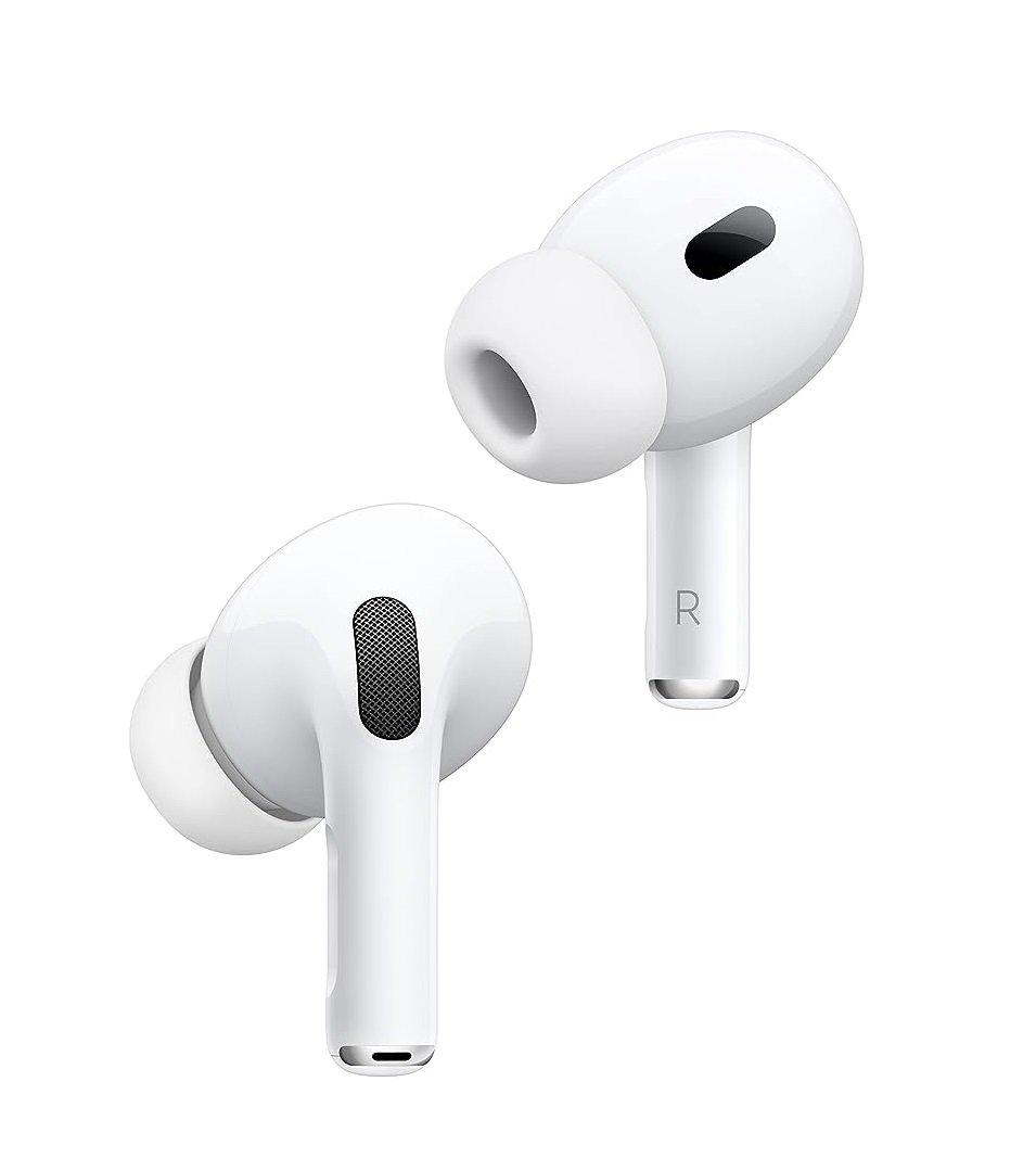 Apple AirPods Pro (2nd Generation) Wireless Ear Buds with USB-C Charging, Up to 2X More Active Noise Cancelling Bluetooth Headphones, Transparency Mode, Adaptive Audio, Personalized Spatial Audio