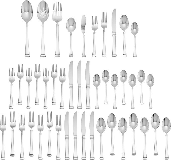 Mikasa Harmony 18/10 Stainless Steel Flatware Serving Utensil, 45 Piece Set
