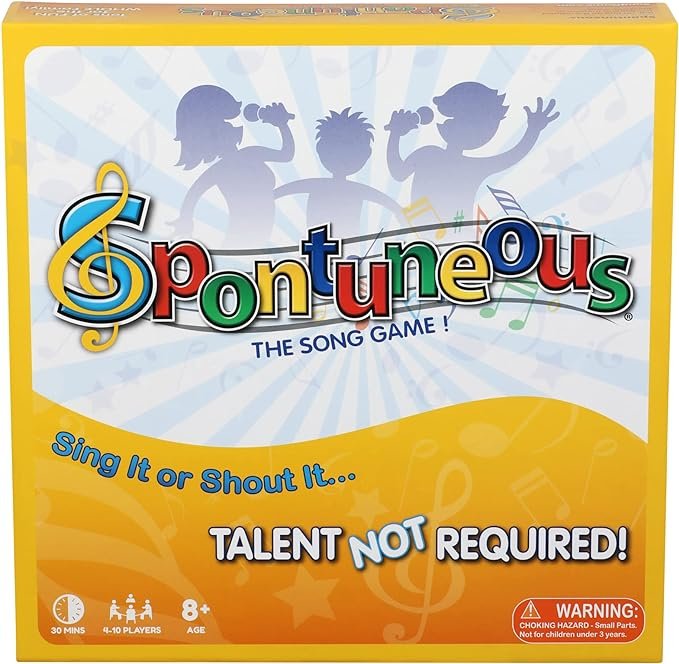Spontuneous – The Song Game – Sing It or Shout It – Talent NOT Required – Family Party Board Game…