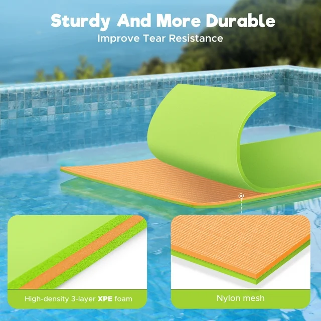 Take Your Water Fun to the Next Level: HALLOLURE WARMOUNTS 7 x 3 FT Tear-Resistant Floating Water Pad Now Available for 1.79 at Walmart – Dive In!