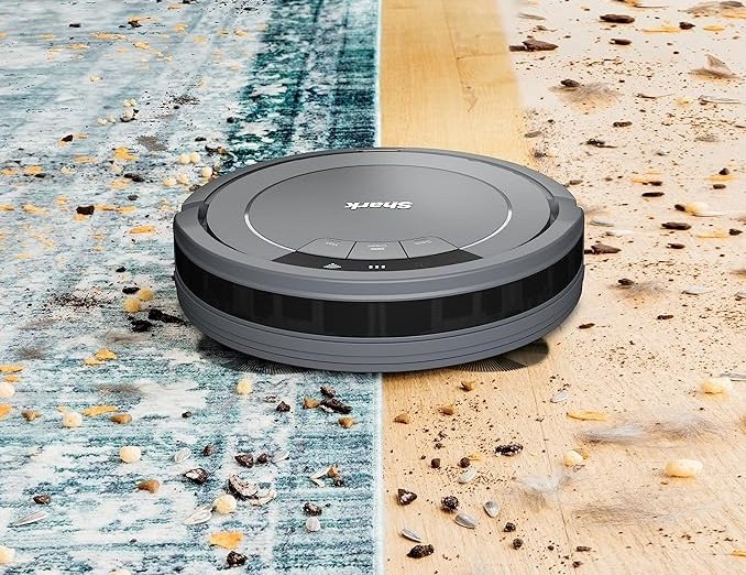 Shark AV753 ION Robot Vacuum, Tri-Brush System, Wifi Connected, 120 Min Runtime, Works with Alexa, Multi Surface Cleaning, Grey