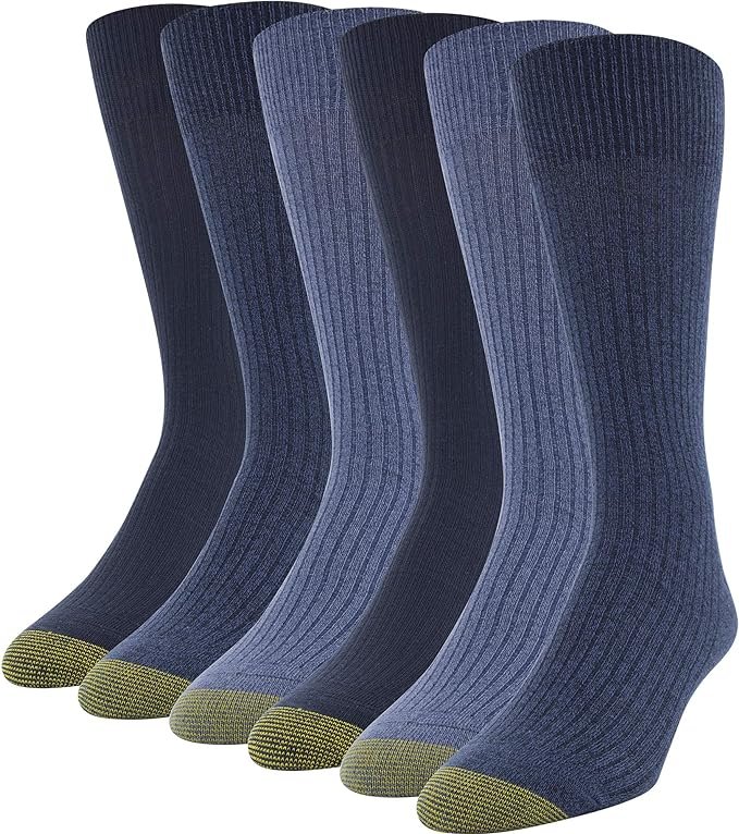 GOLDTOE Men’s Stanton Crew Socks, Multipairs