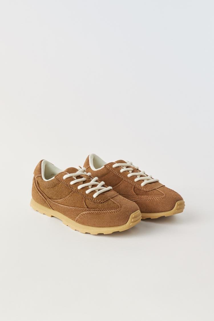MULTI-PIECE LEATHER SNEAKERS