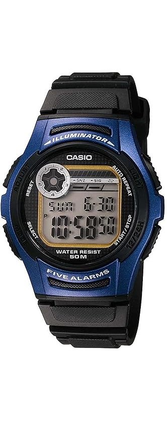 Casio Men’s W213-2AVCF Basic Blue and Black Digital Watch
